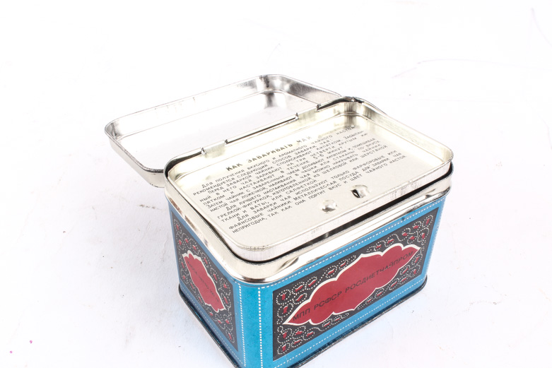 Vintage and Antique Russian Tin Tea Boxes