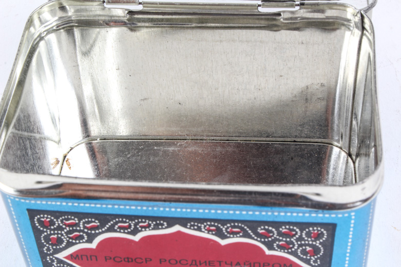 Vintage and Antique Russian Tin Tea Boxes