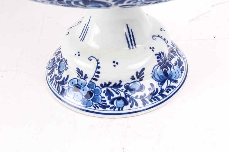 De Koninklijke Porceleyne Fles Delft Porcelain Footed Compote