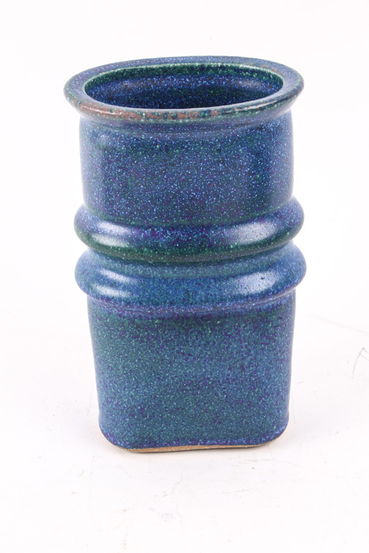 Hand Thrown Porcelain and Stoneware Vase and Bowl