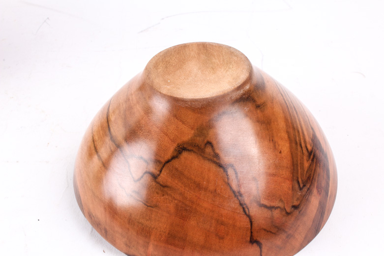 Mid-Century Art Glass and Wood Bowls Including David Schwarz