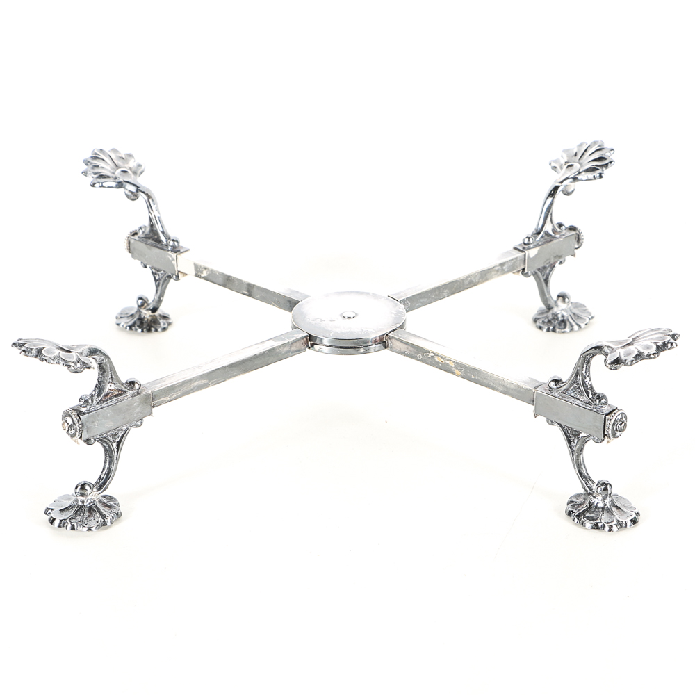 Vintage Prill Silver Co. Silver Plated Adjustable Dish Cross