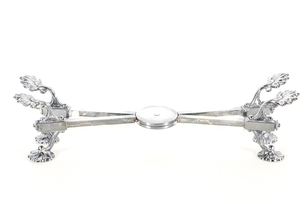 Vintage Prill Silver Co. Silver Plated Adjustable Dish Cross