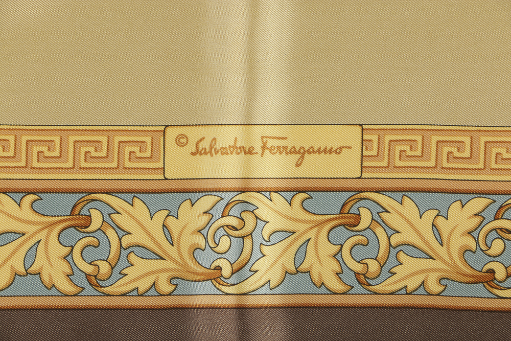 Salvatore Ferragamo and Versace Silk Scarves