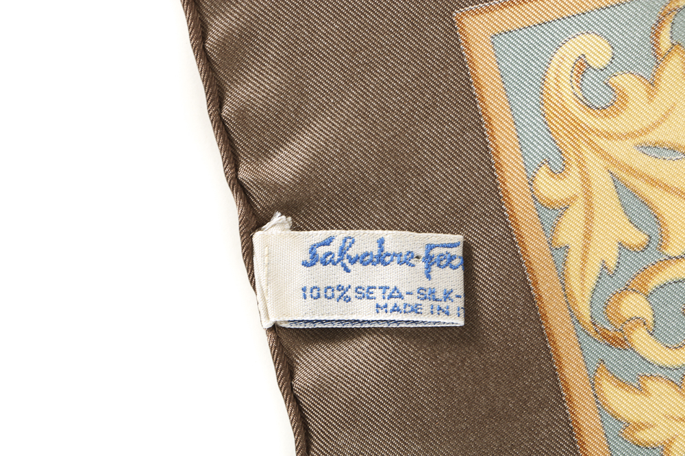 Salvatore Ferragamo and Versace Silk Scarves