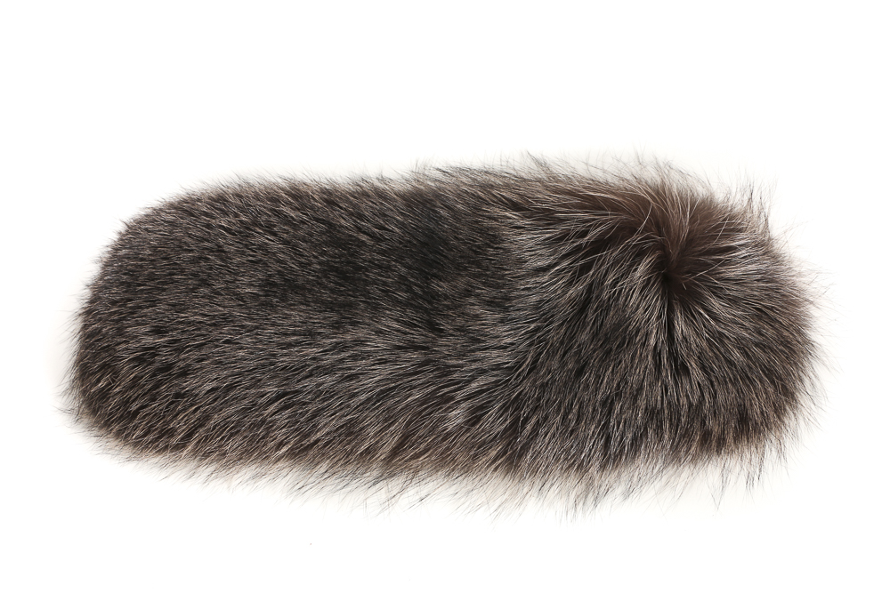 Hermès Fox Fur Collar and "Tohu Bohu" Twilly 24 Faubourg Scarf