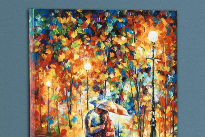 Leonid Afremov "Rainy Evening" LIMITED EDITION Giclee on Canvas
