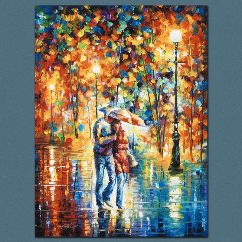 Leonid Afremov "Rainy Evening" LIMITED EDITION Giclee on Canvas