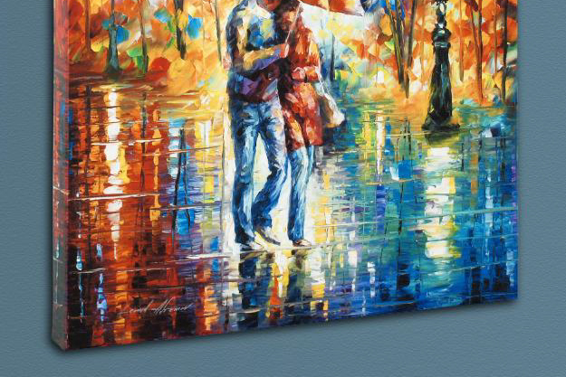 Leonid Afremov "Rainy Evening" LIMITED EDITION Giclee on Canvas