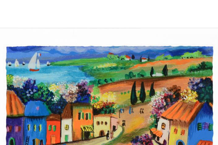 Shlomo Alter "The Village" Limited Edition Serigraph