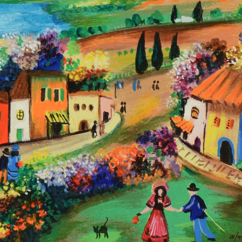Shlomo Alter "The Village" Limited Edition Serigraph