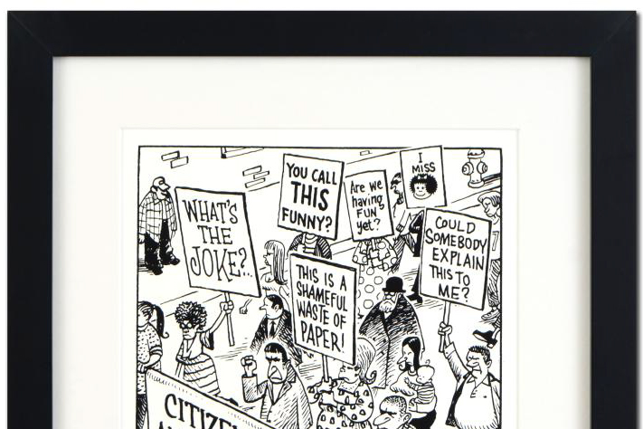 Dan Piraro Bizarro! "March Against Ambiguity" Framed Limited Edition