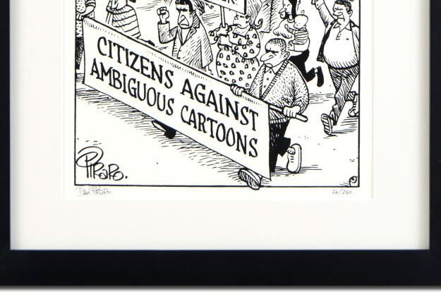 Dan Piraro Bizarro! "March Against Ambiguity" Framed Limited Edition