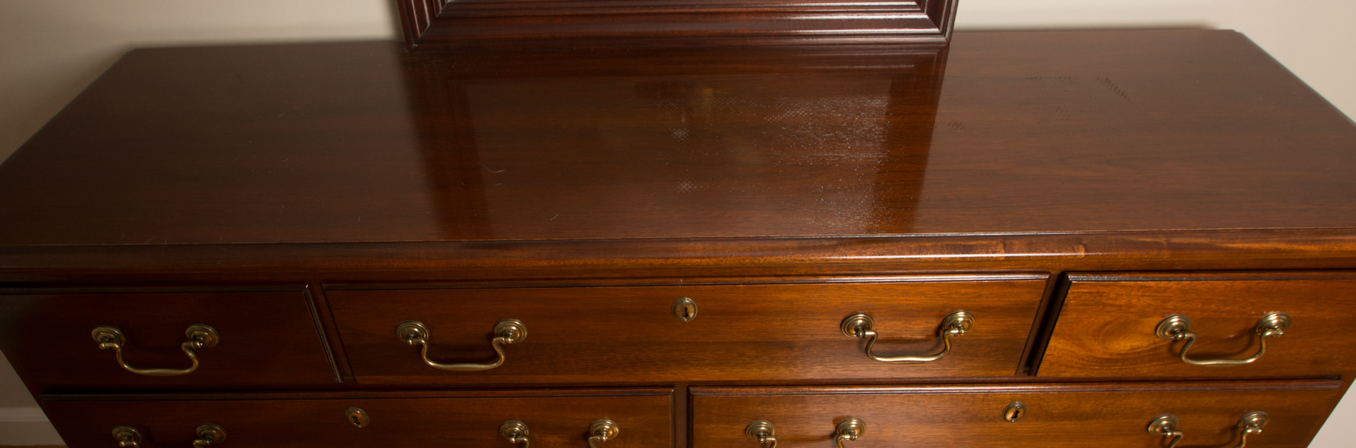 "Georgian Manor" Dresser with Mirror by Dixie Furniture
