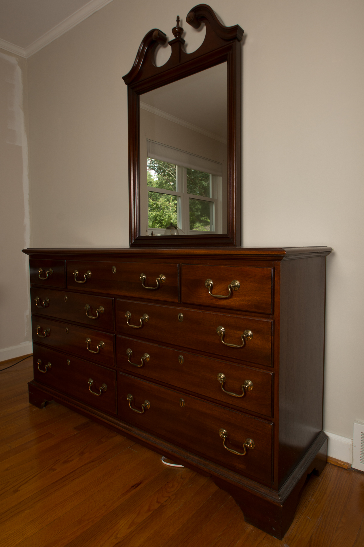 "Georgian Manor" Dresser with Mirror by Dixie Furniture