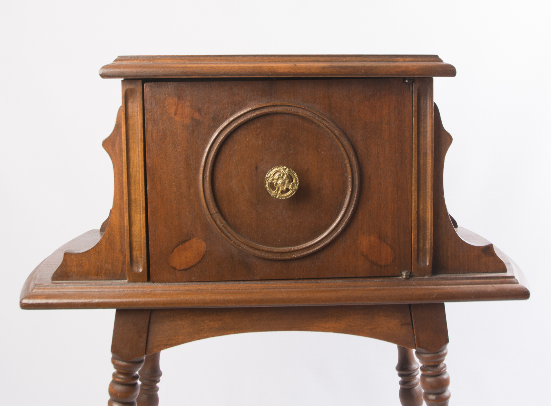 Antique Victorian Copper Lined Humidor Cabinet on Stand