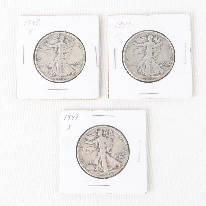 1943 and 1943-S Walking Liberty Half Dollars