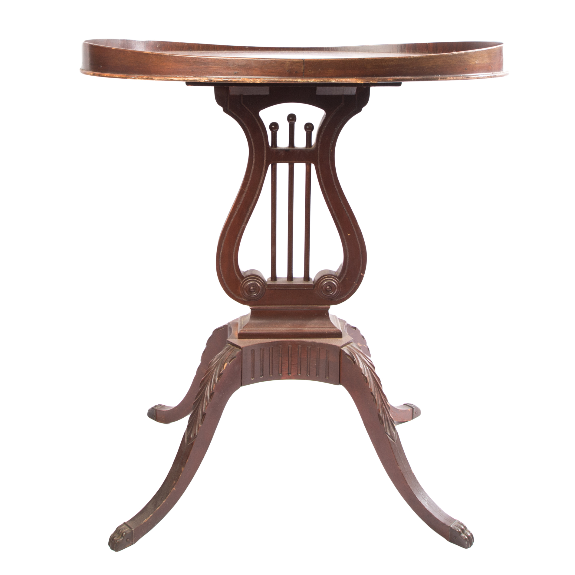 Antique Duncan Phyfe Lyre Side Table