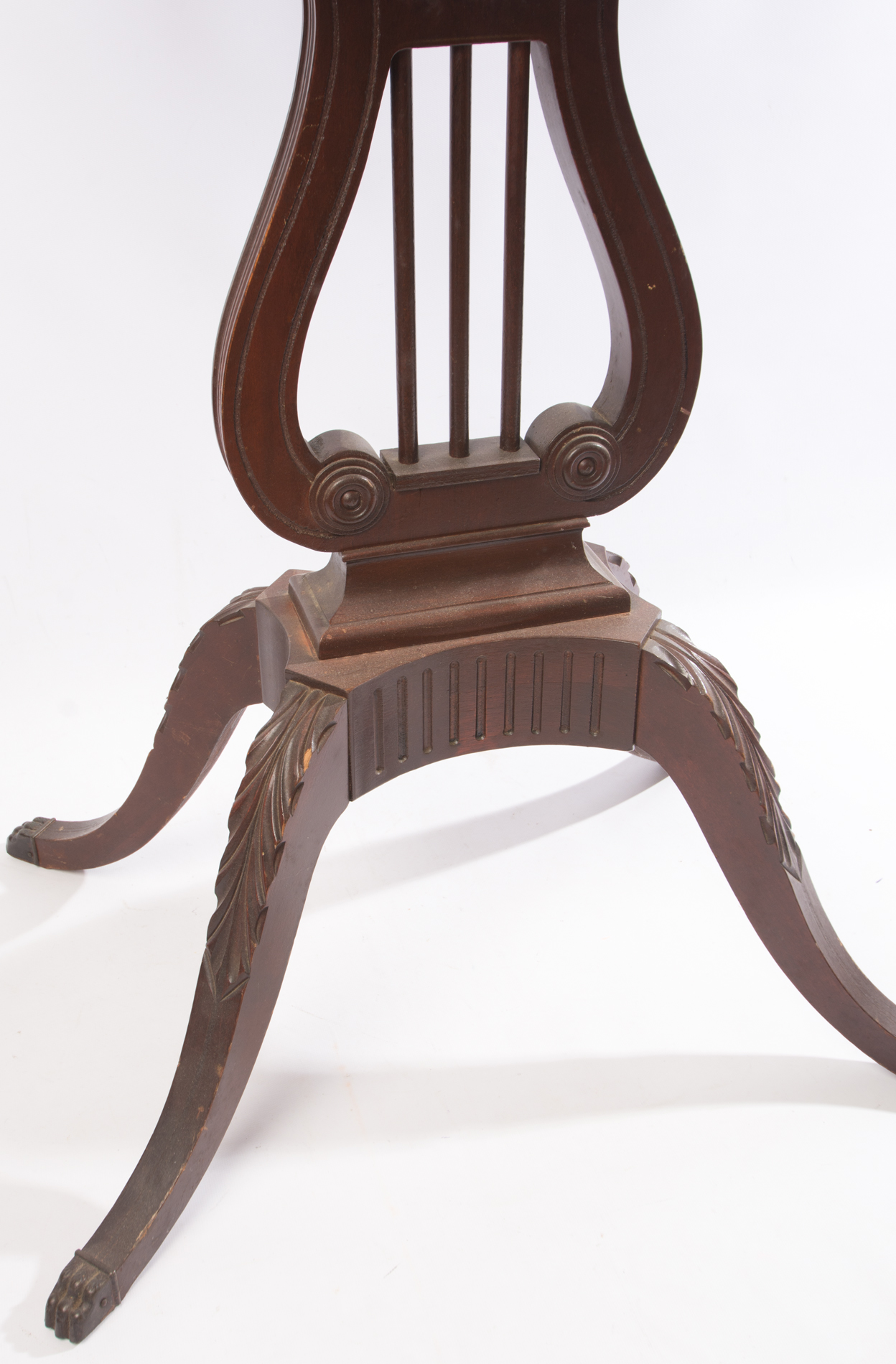 Antique Duncan Phyfe Lyre Side Table