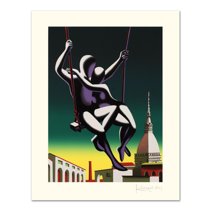 Mark Kostabi Limited Edition Serigraph on Paper "Above the World"