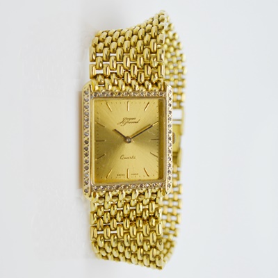 Jacques Prevard 14K Yellow Gold Diamond Quartz Swiss Watch