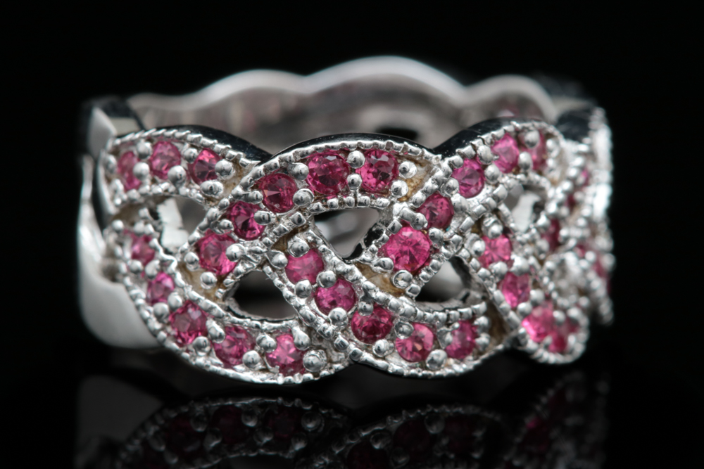 Sterling Silver and Rubellite Ring