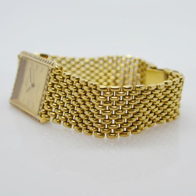 Jacques Prevard 14K Yellow Gold Diamond Quartz Swiss Watch