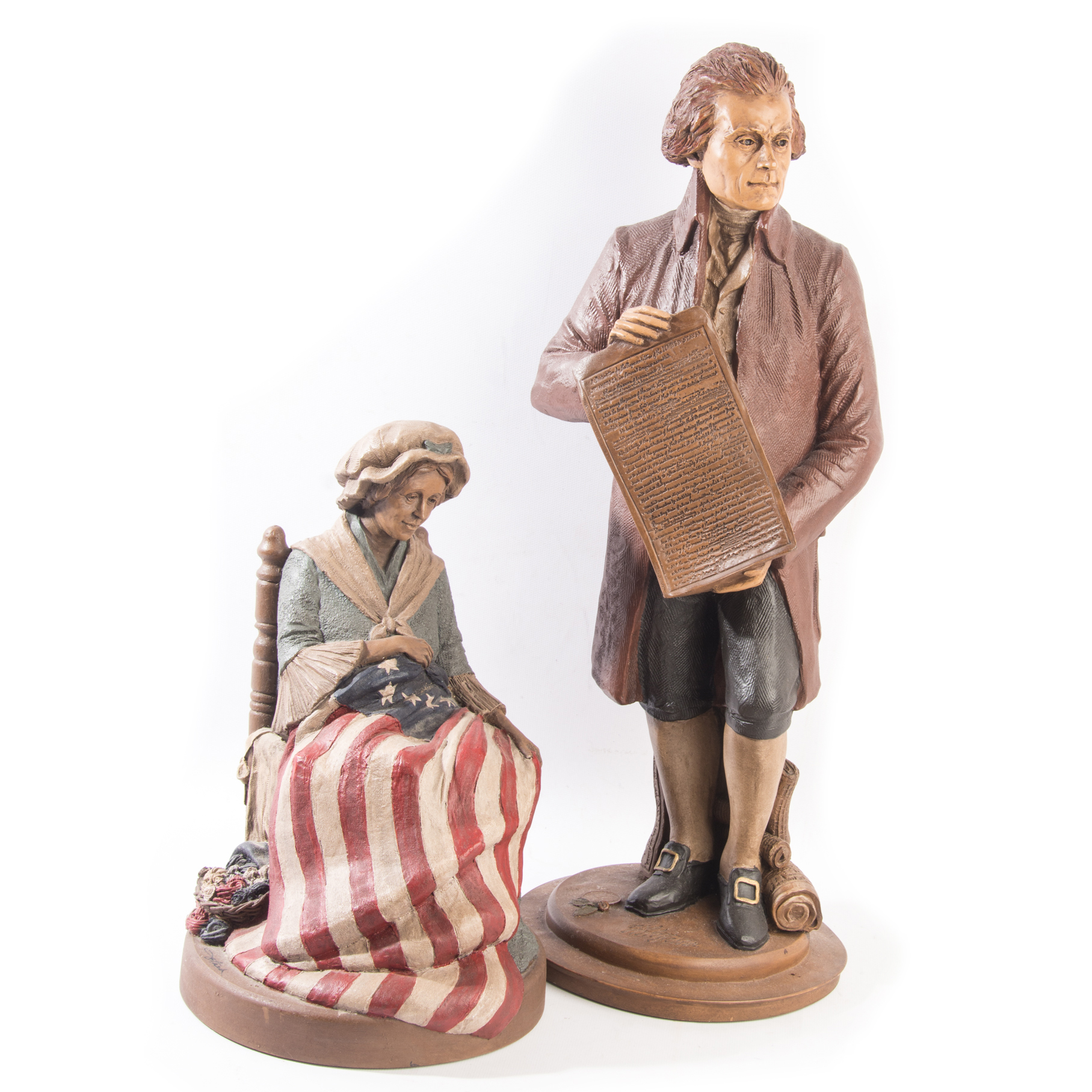 "Thomas Jefferson" and "Betsy Ross" Tom Clark Figurines