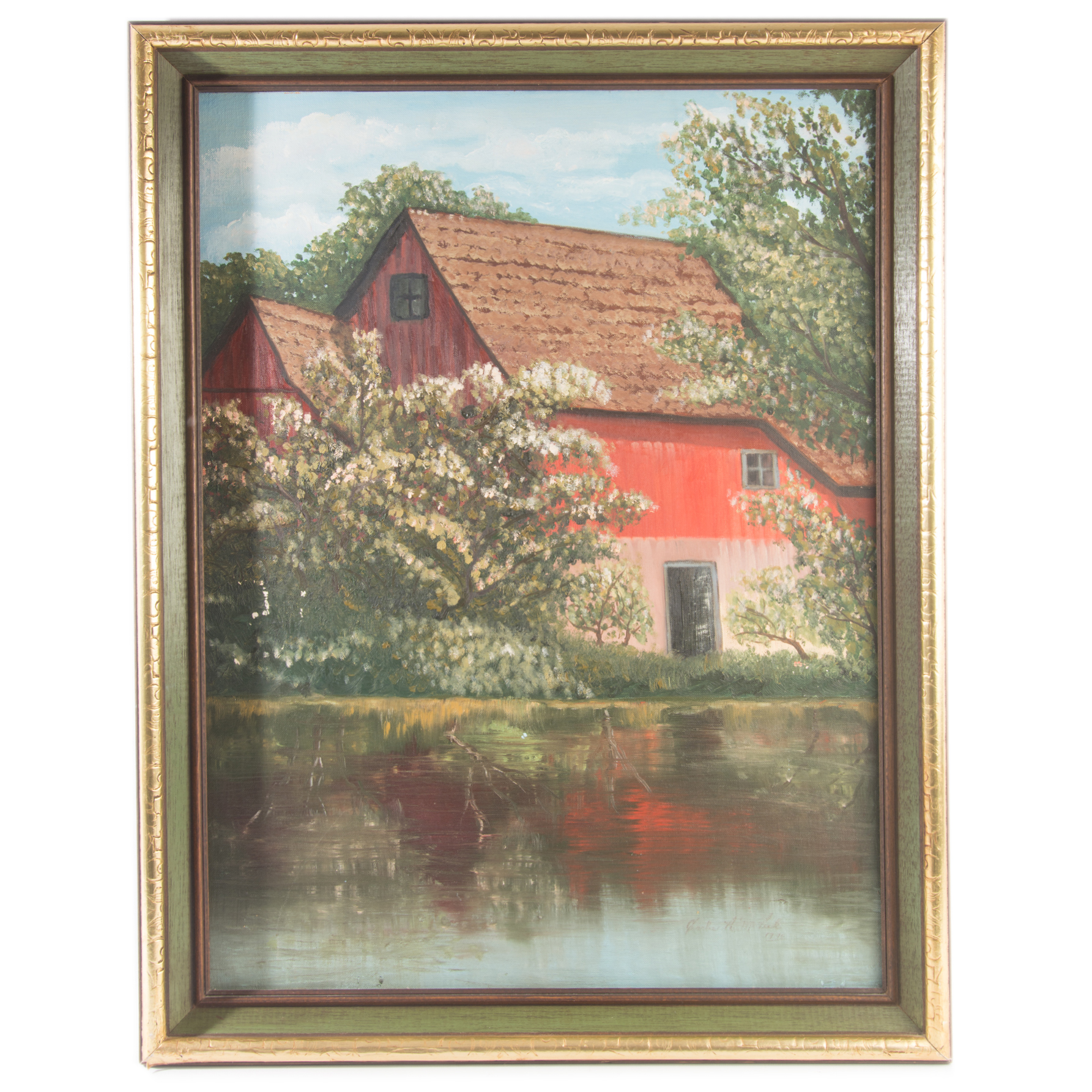 Carlee R. McPeek "The Red Barn" Original Acrylic on Board