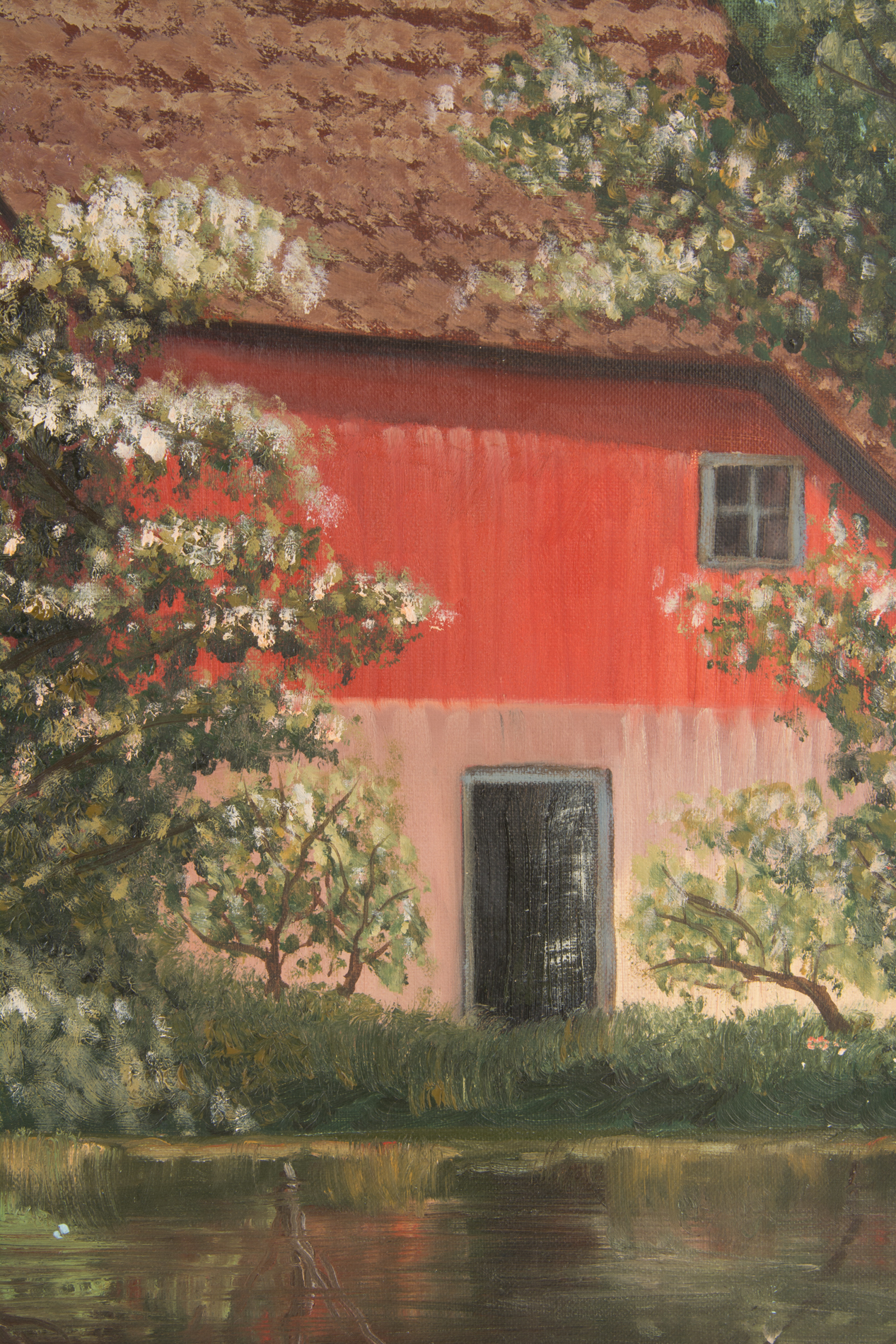 Carlee R. McPeek "The Red Barn" Original Acrylic on Board