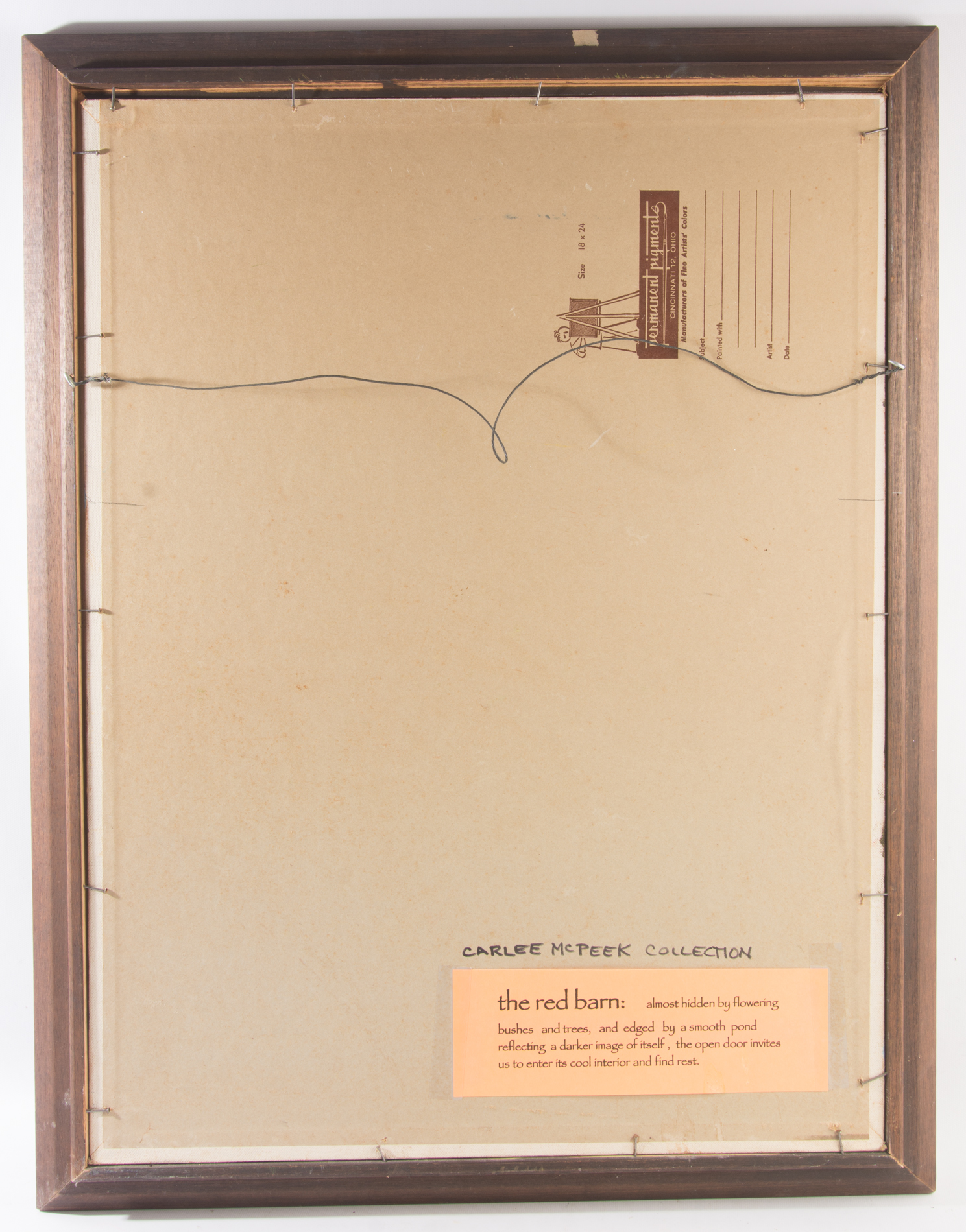 Carlee R. McPeek "The Red Barn" Original Acrylic on Board