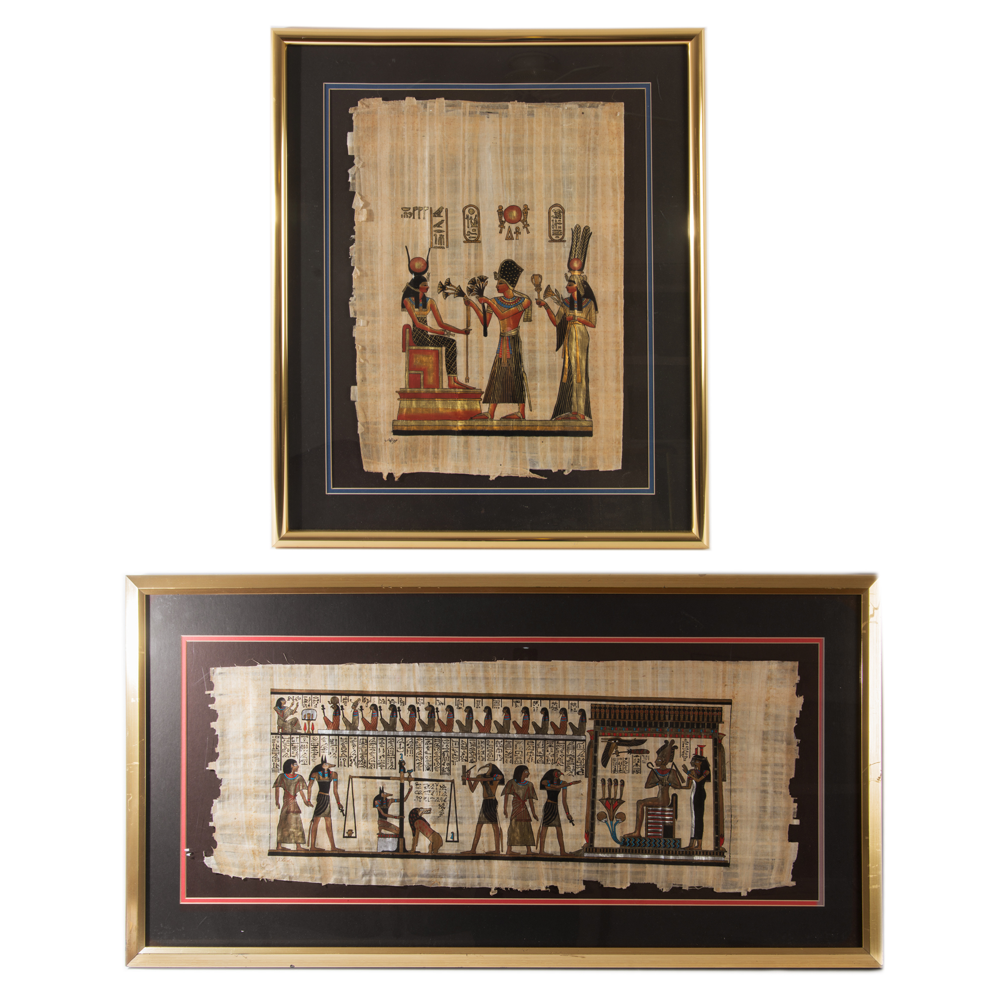 Egyptian Gouache Paintings on Papyrus
