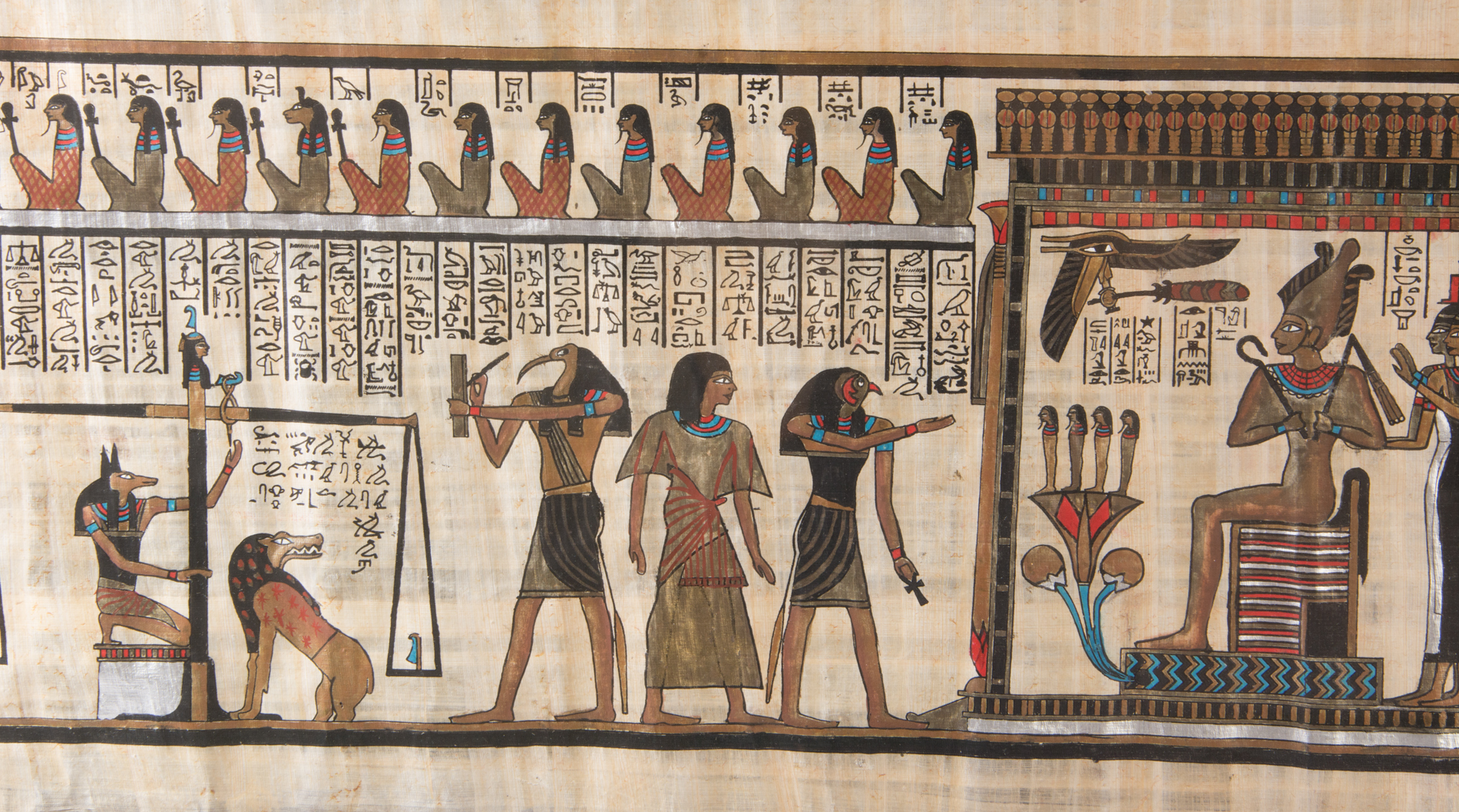 Egyptian Gouache Paintings on Papyrus