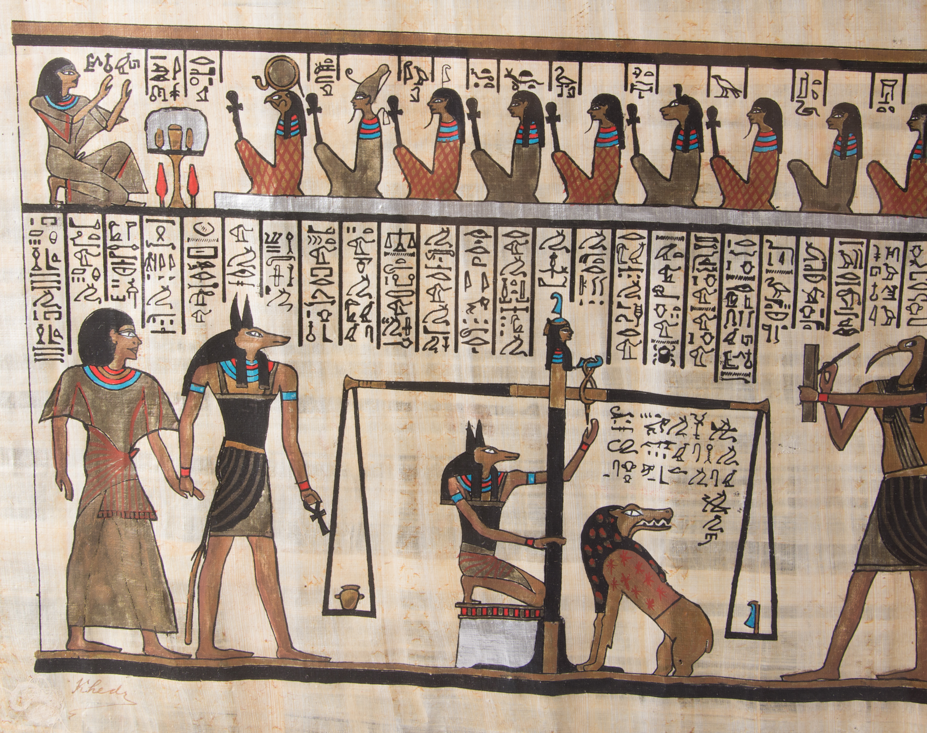 Egyptian Gouache Paintings on Papyrus