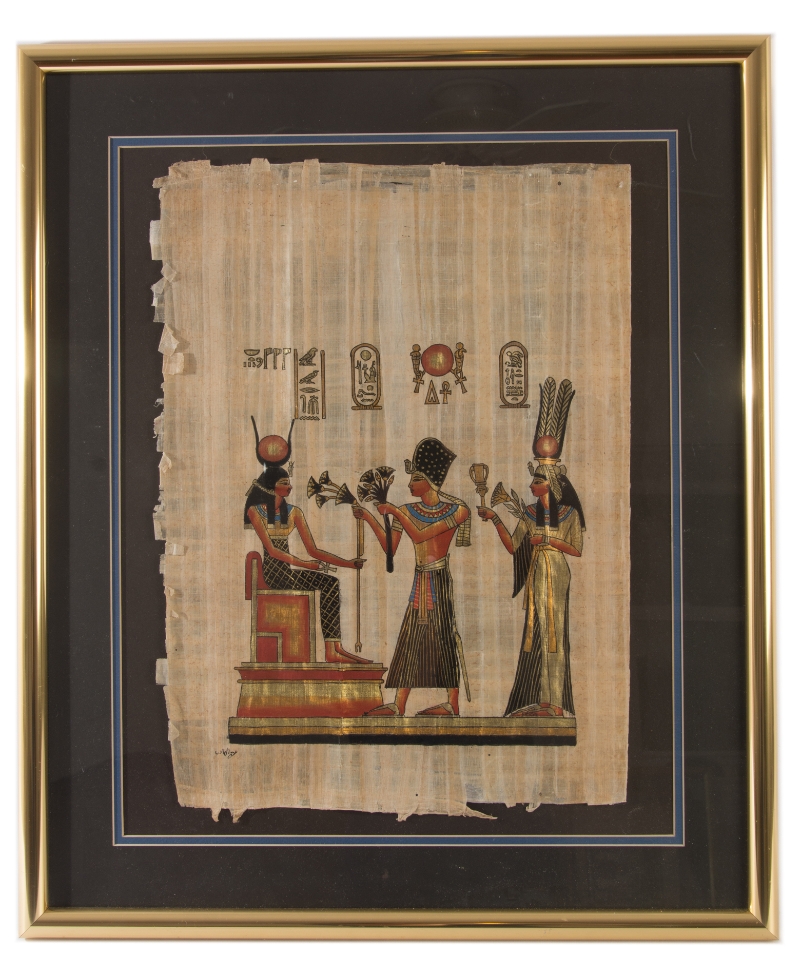 Egyptian Gouache Paintings on Papyrus