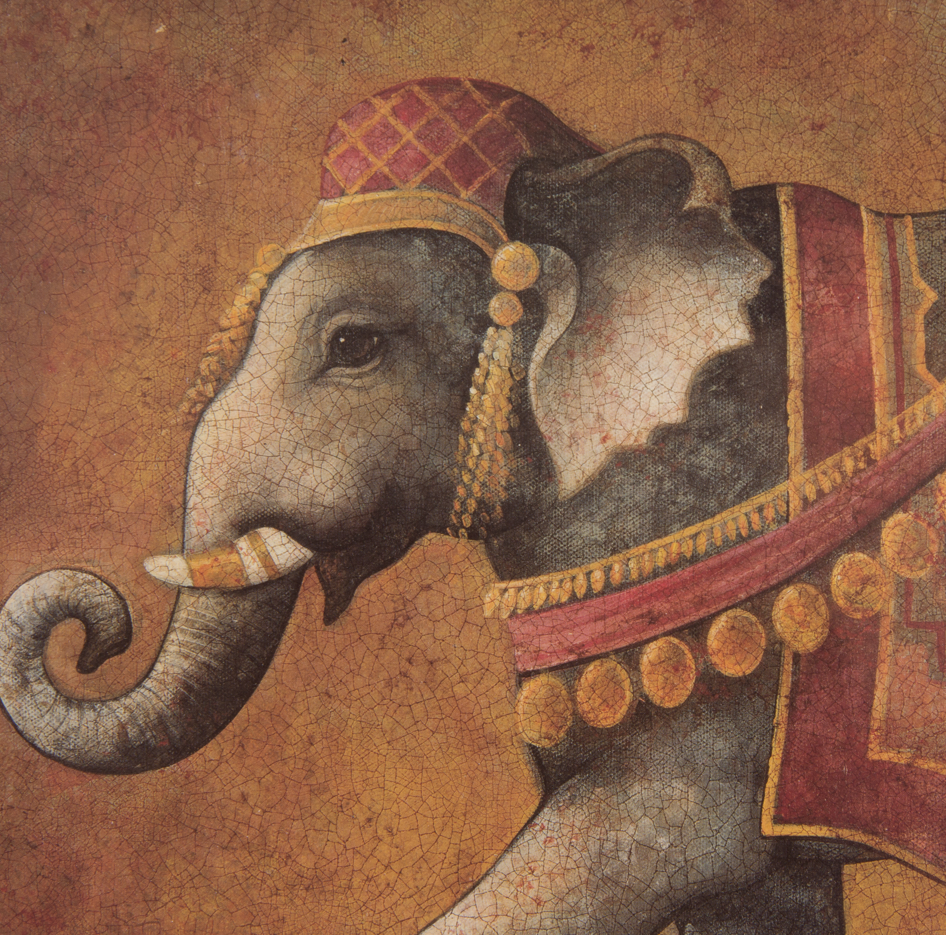 Elaine Vonherts Framed Offset Lithographs Depicting Elephants