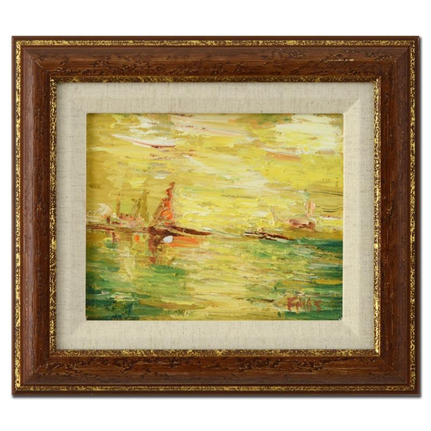 Elliot Fallas Original Oil Painting on Canvas "Golden Sail"