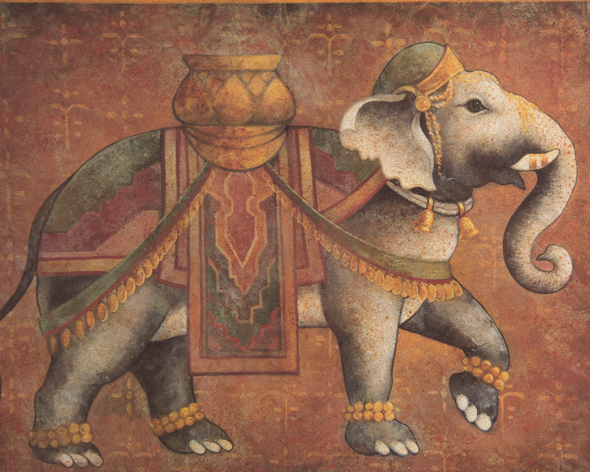 Elaine Vonherts Framed Offset Lithographs Depicting Elephants