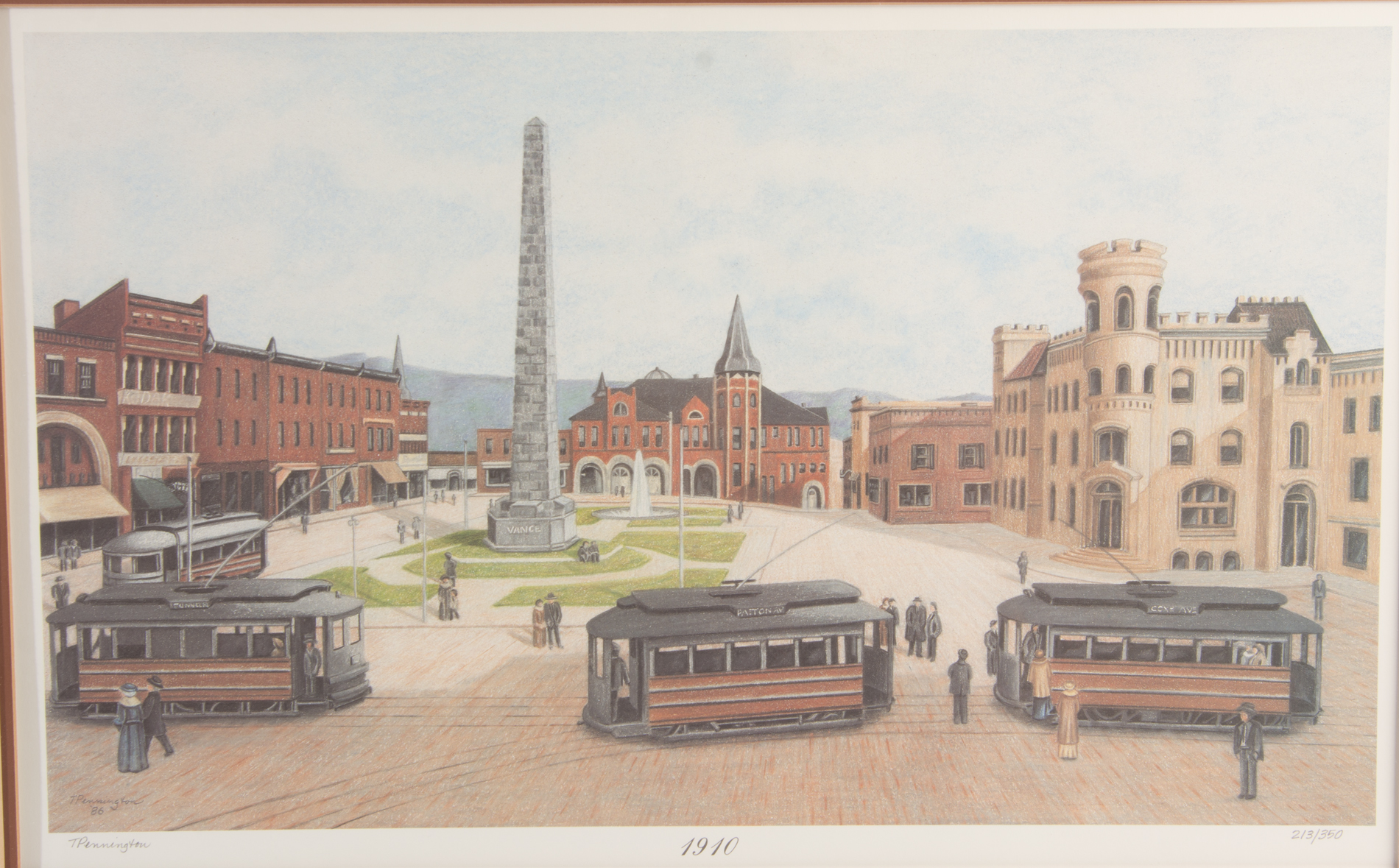 T. Pennington "1910" Signed Limited Edition Offset Lithograph