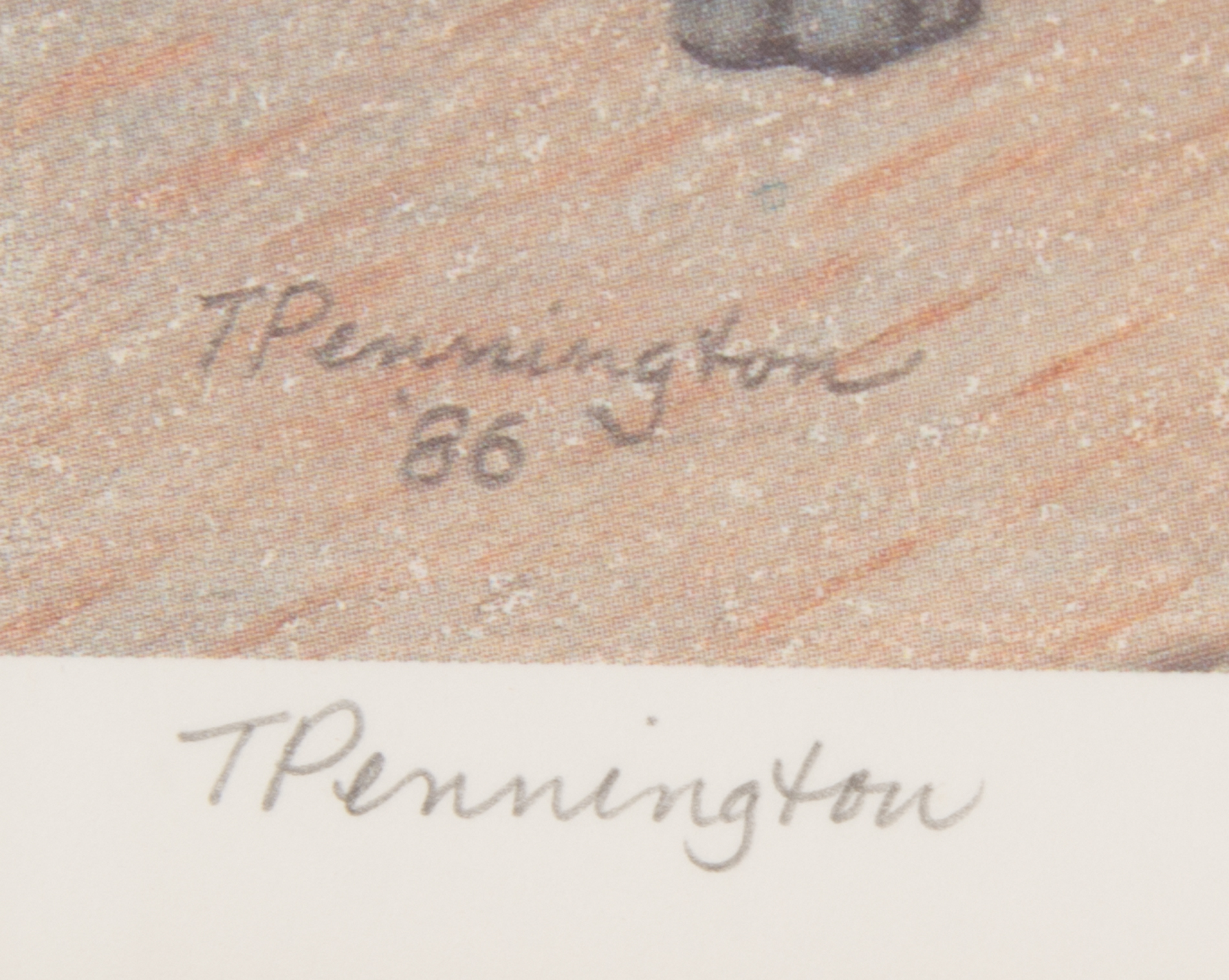 T. Pennington "1910" Signed Limited Edition Offset Lithograph