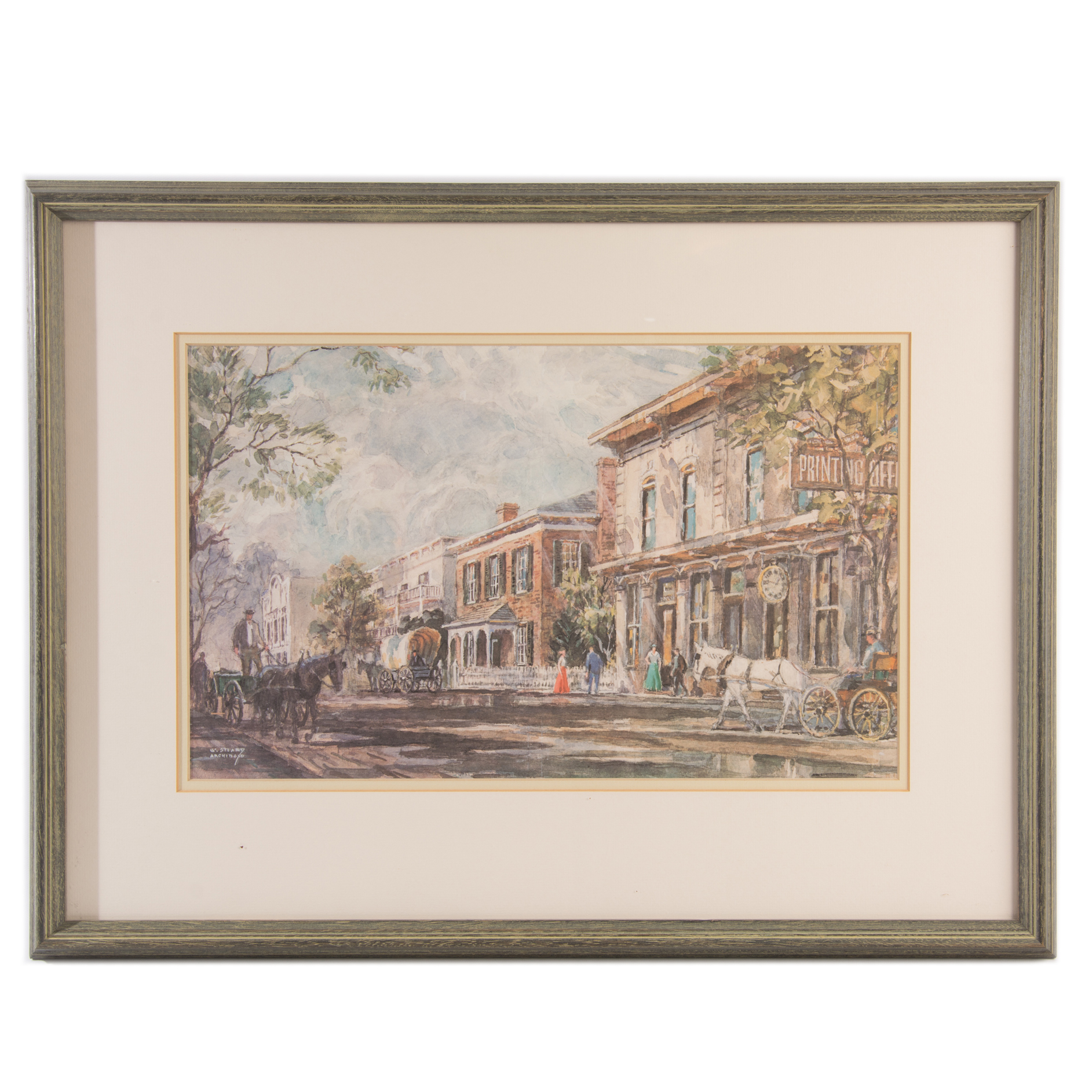 After W. Stuart Archibald Offset Lithograph of Wachovia Bank