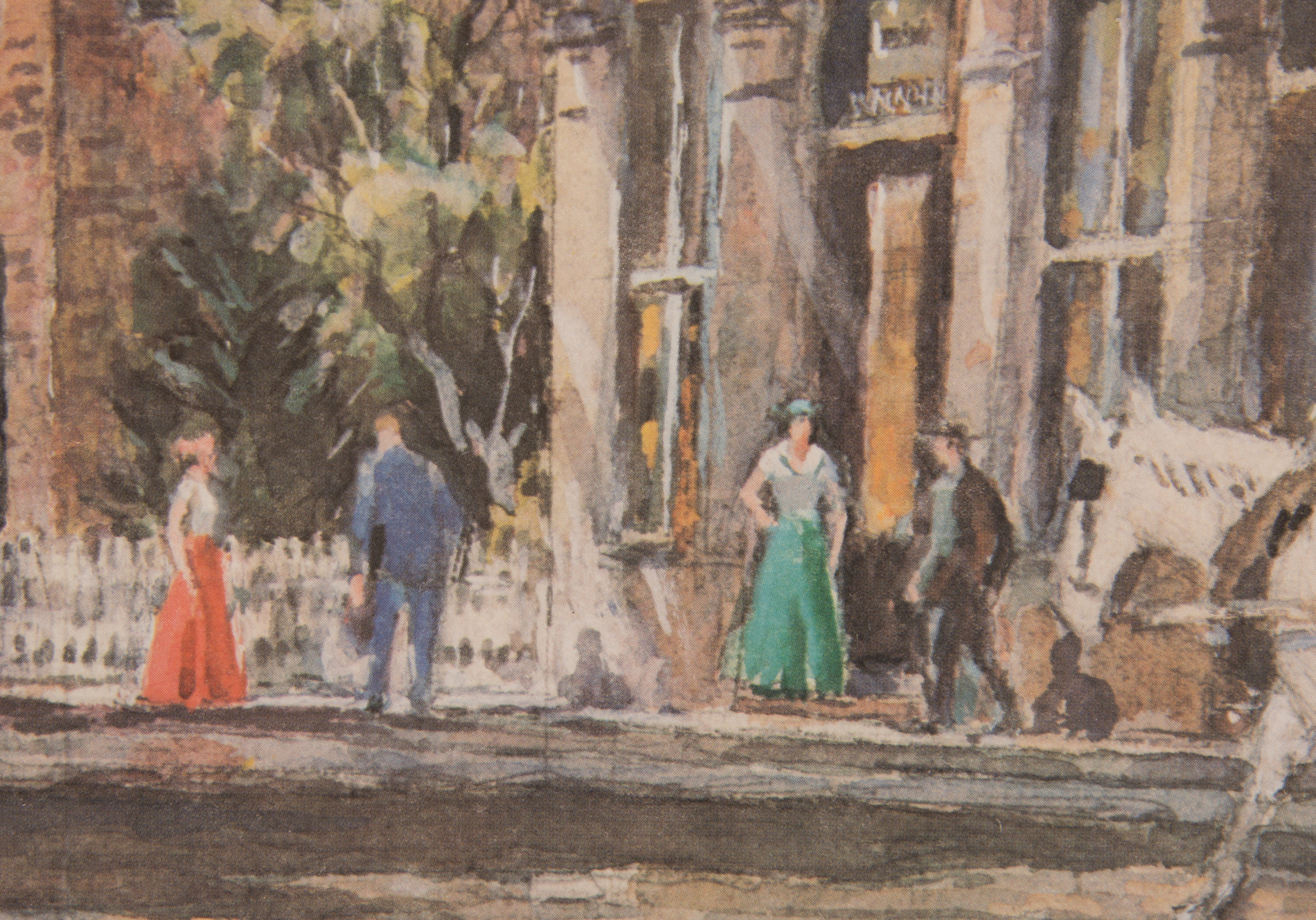 After W. Stuart Archibald Offset Lithograph of Wachovia Bank