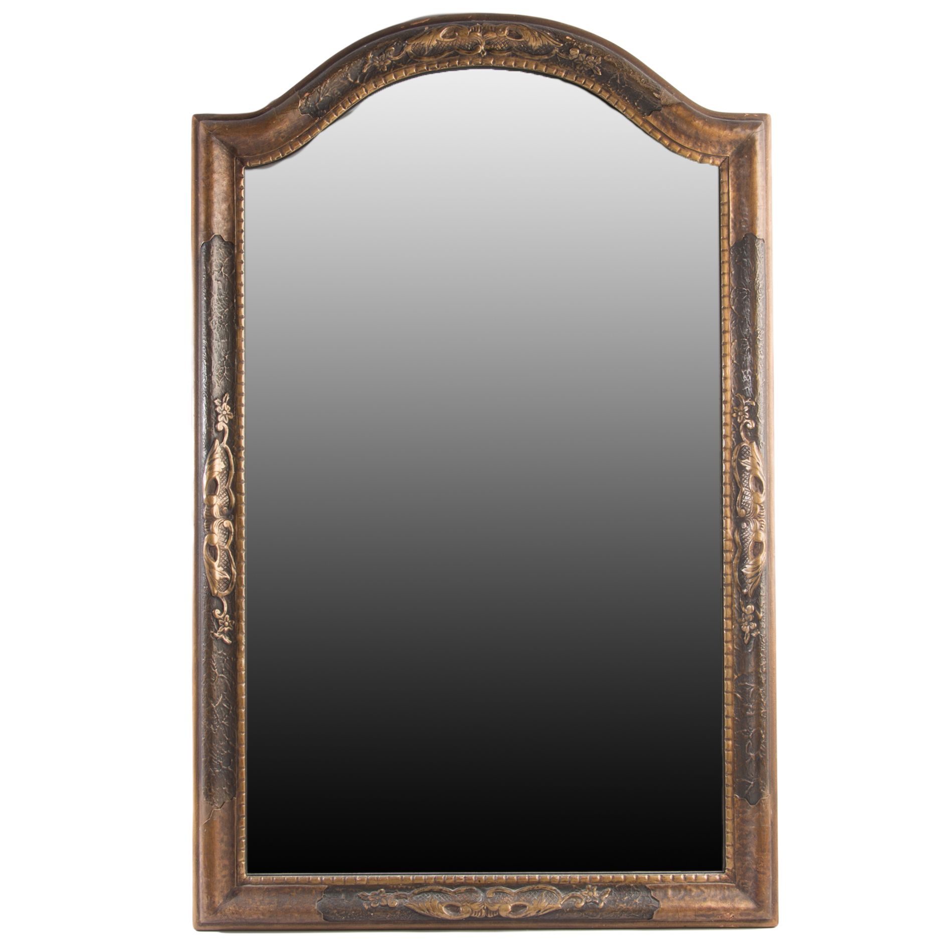 Arched Foliate Gold Tone Mirror
