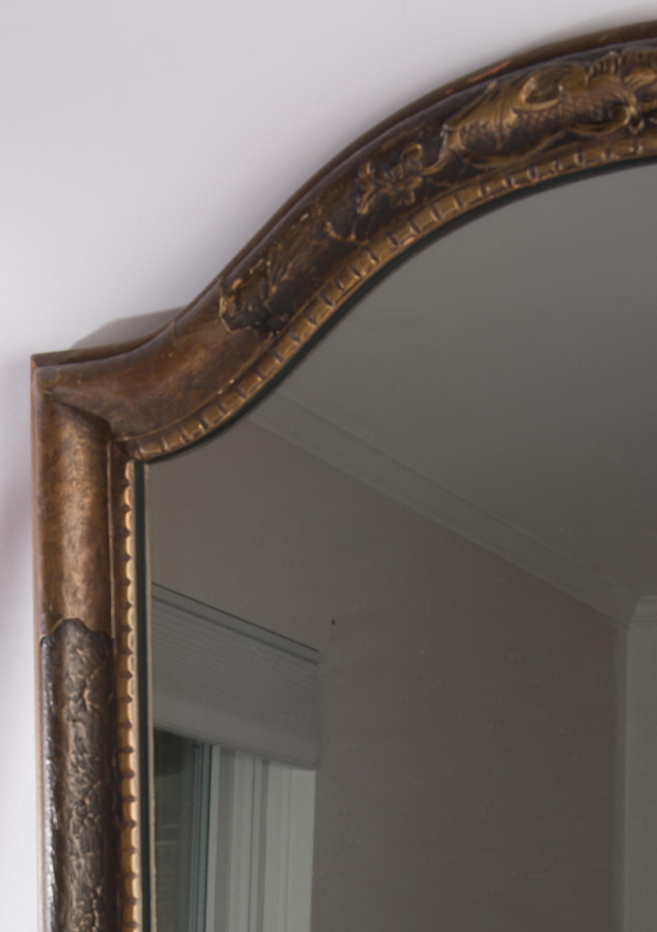 Arched Foliate Gold Tone Mirror