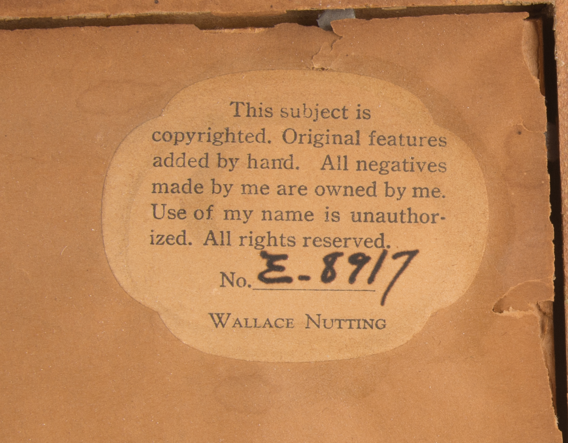 Wallace Nutting Hand Tinted Photogravure "Into the Birchwood!"