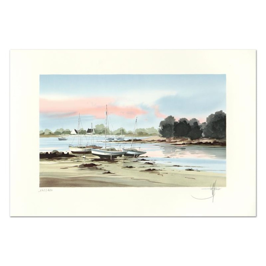 Stephane Lauro "Harbor Side 1" Limited Edition Lithograph