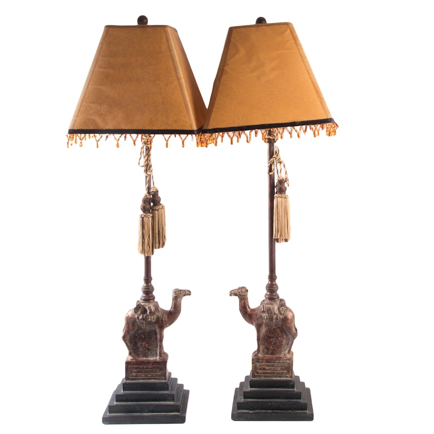 Pair of Camel Buffet Lamps