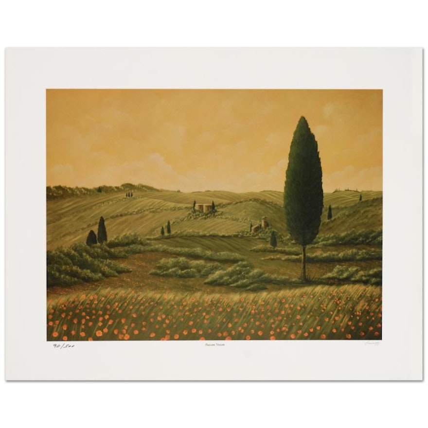 Steven Lavaggi Limited Edition Lithograph on Paper titled "Tuscan Vision"
