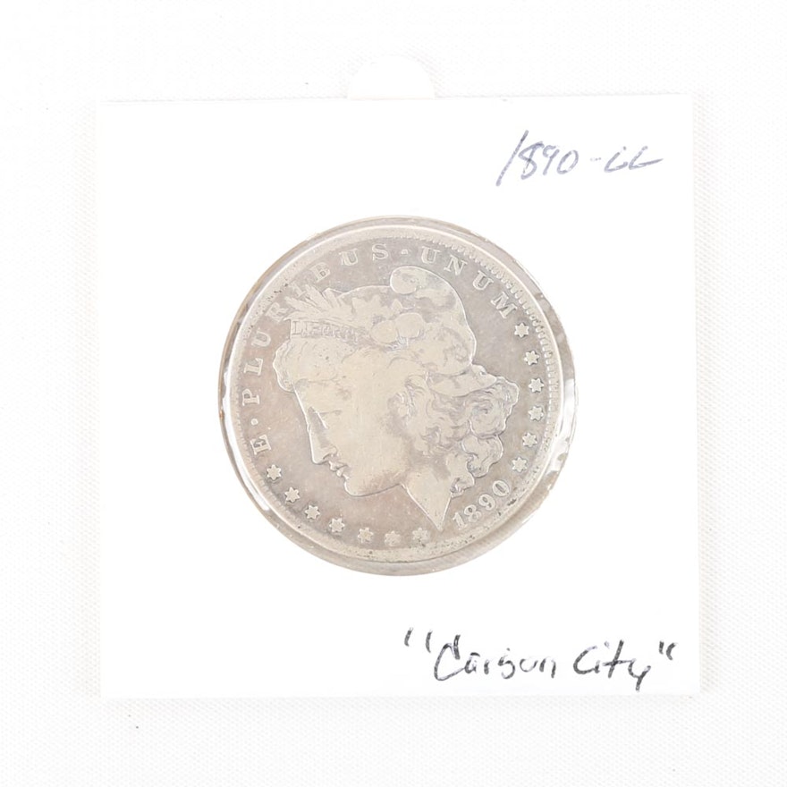 1890-CC Morgan Silver Dollar