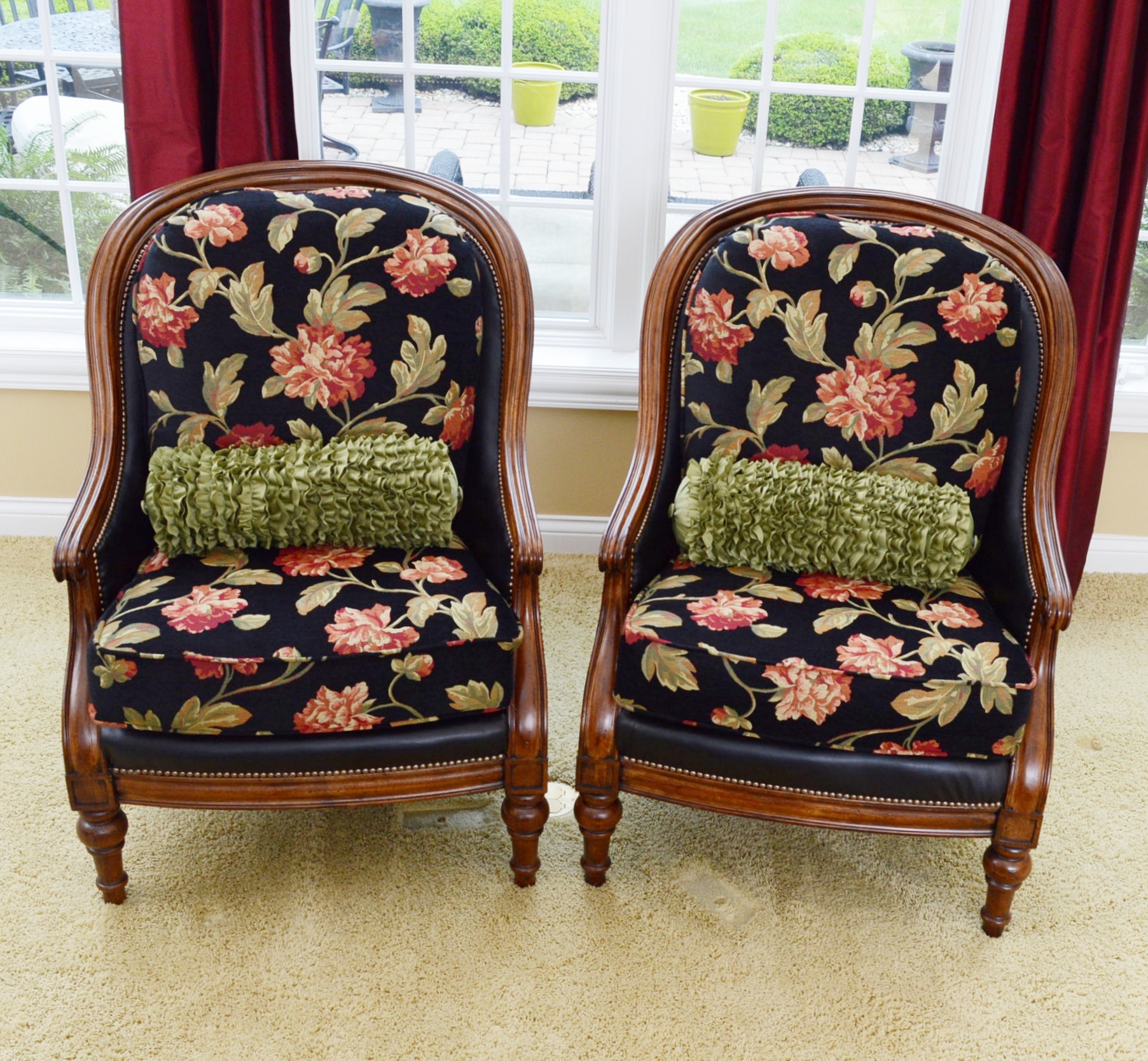 Pair of Custom Upholstered Occasional Chairs